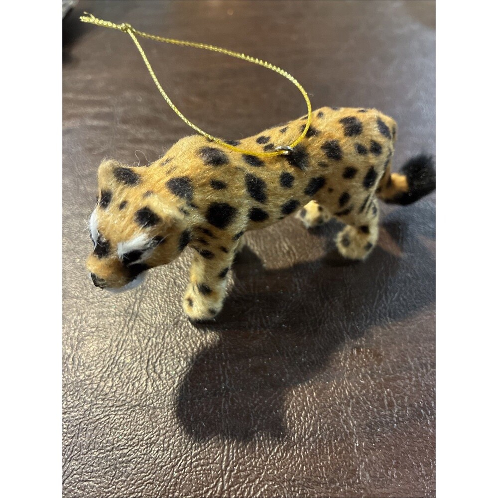 New ! Faux Fur Leopard Christmas Tree Ornament - Wondershop